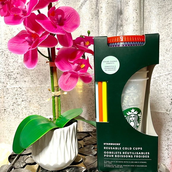 💖Starbucks🌈confetti color changing reusable cups - Picture 3 of 6